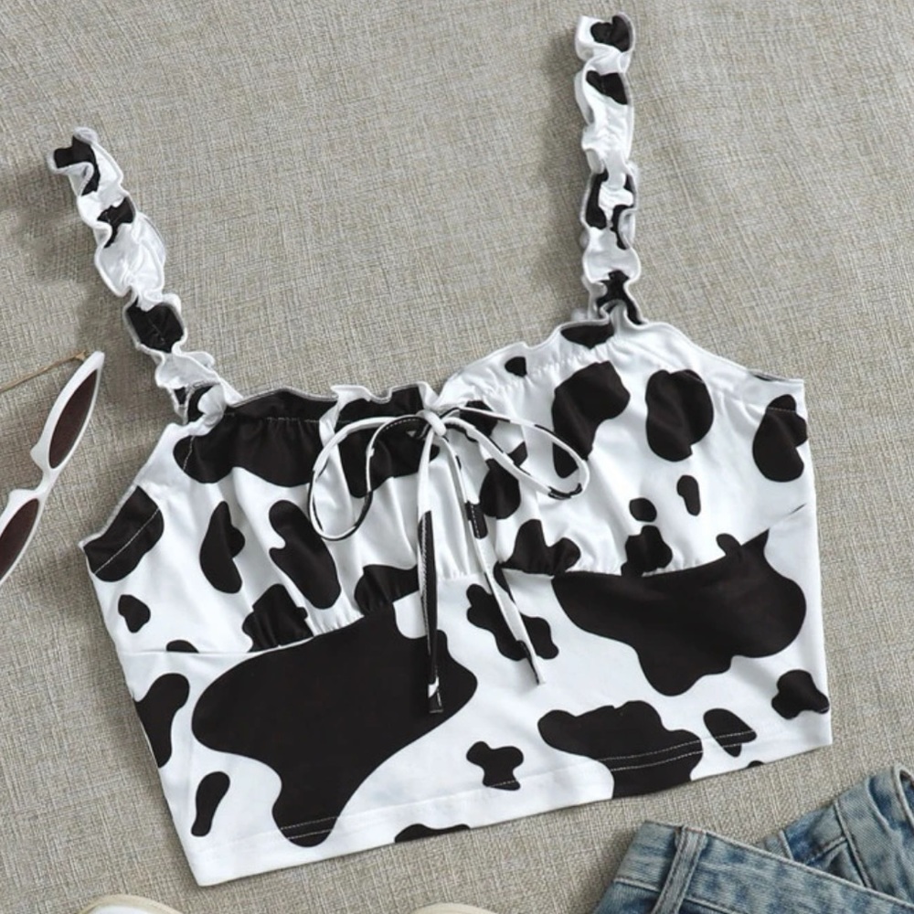 Cow print tank top